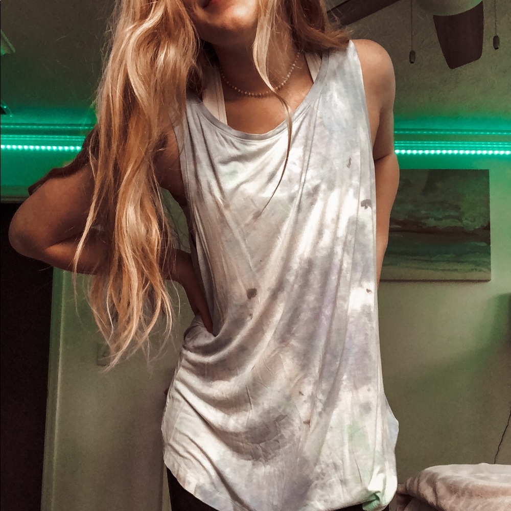a tie-die tank top